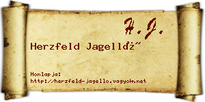 Herzfeld Jagelló névjegykártya